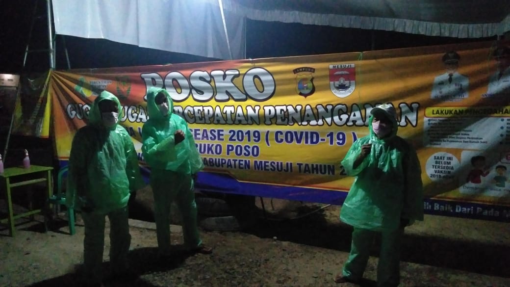 Satgas Covid-19 Desa Buko Poso Kecamatan Way Serdang Kabupaten Mesuji Pantau Warga Urban
